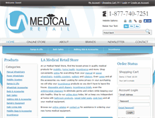 Tablet Screenshot of lamedicalretail.com